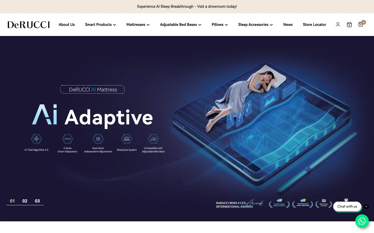 DeRUCCI online store homepage